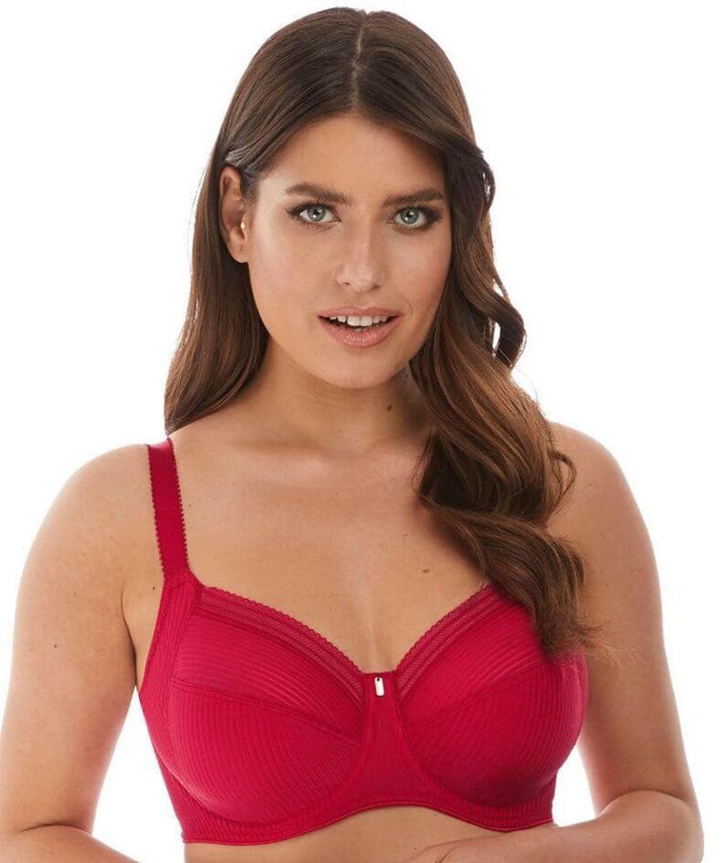 Fantasie Fusion Underwired Full Cup Side Support Bra - Red - Curvy Bras