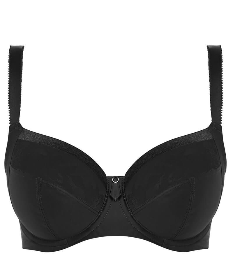 Fantasie Illusion Underwired Side Support Bra - Black - Curvy Bras