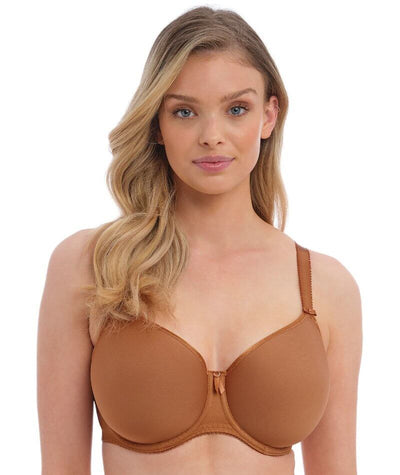 Fantasie Rebecca Essentials Moulded Spacer Underwired Bra - Cinnamon -  Curvy Bras