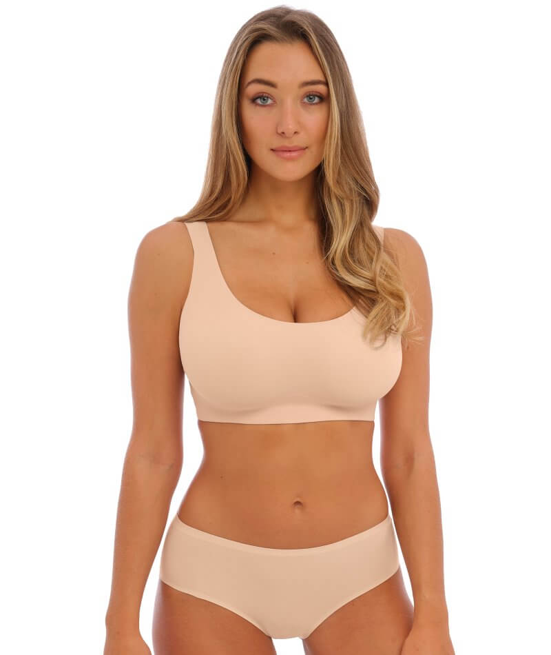 Women's Stay in Place Strap Tank Top Bralette ComfortFlex Fit Get Cozy  Pullover Bras Full Figure Wireless Bras Beige at  Women's Clothing  store