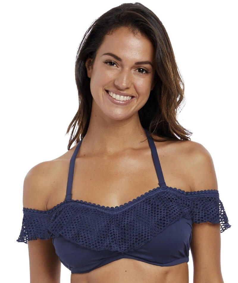 Fantasie Swim Marseille Underwire Bardot Bikini Top - Twilight Swim