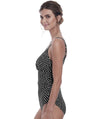 Fantasie Swim Santa Monica Underwired Twist Front One Piece Swimsuit - Black & White Swim