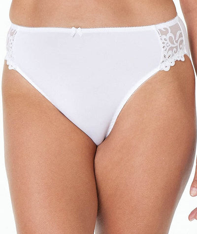 Fayreform Coral High Cut Brief - White - Curvy