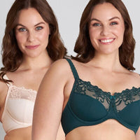 Fayreform Coral Underwire Bra - 2 Pack - Ponderosa Pine/Scallop Shell