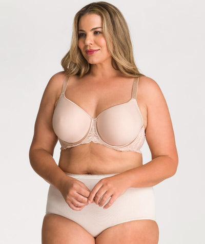 Fayreform Lace Perfect Contour Spacer Bra - Latte - Curvy Bras