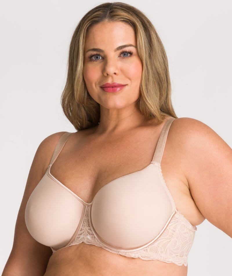 Fayreform Lace Perfect Contour Spacer Bra - Grapemist - Curvy Bras