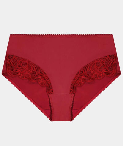 Fayreform Lace Perfect Midi Brief - Biking Red Knickers