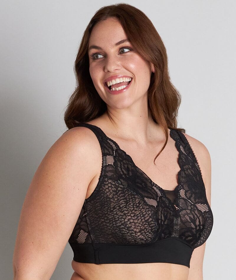 Fayreform Midnight Express Wire-Free Bra - Black Bras