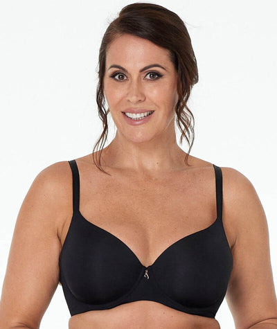  Fitcharm Plunge Bra Black, Deep U Shaped Plunge