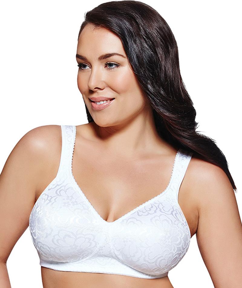 Playtex 18 Hour Ultimate Lift & Support Wire-Free Bra - White - Curvy Bras