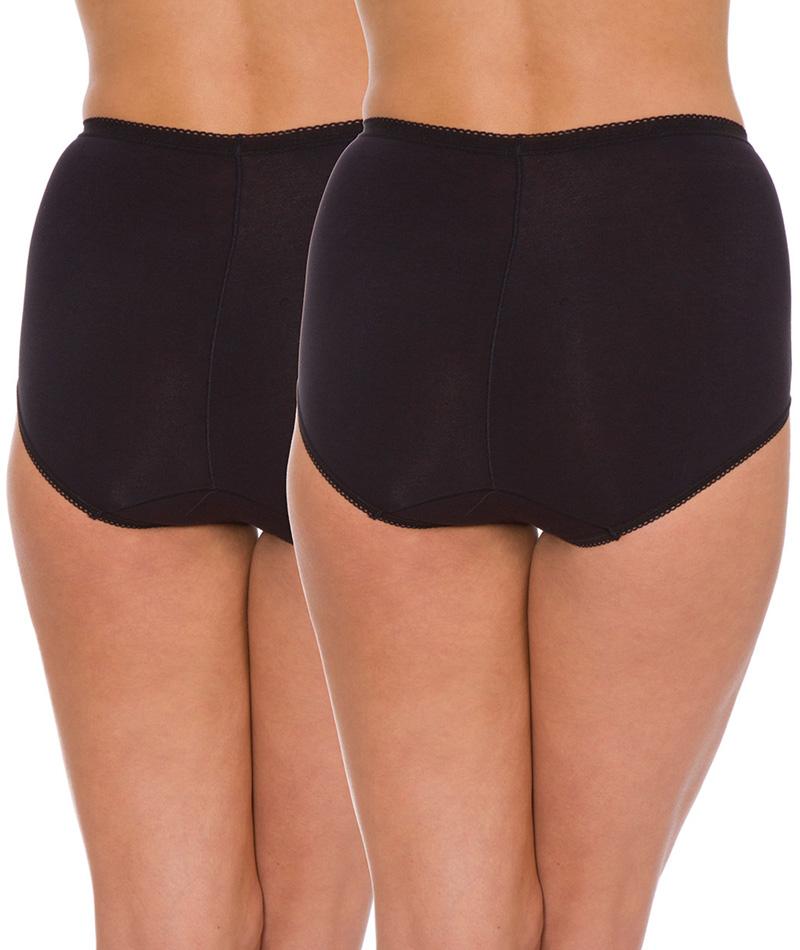 Sloggi Maxi Brief 2 Pack - Black Knickers 8 