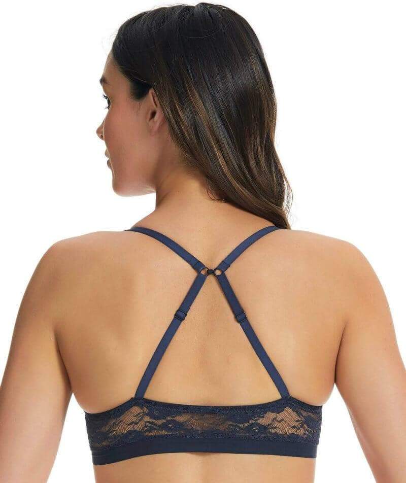 Finelines Invisible Lace Wire-free Crop Top - Ink - Curvy Bras
