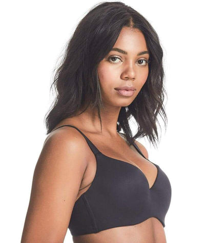 Finelines Memory Blessed Full Coverage Bra - Black - Curvy Bras