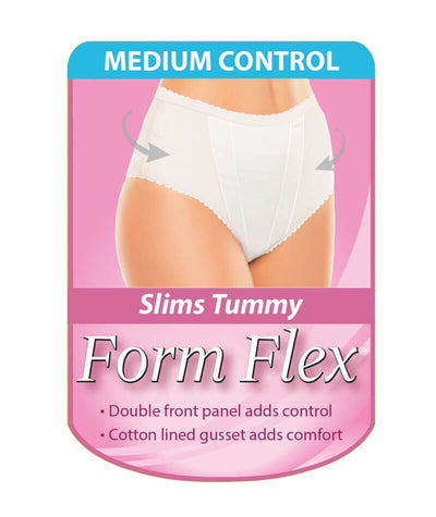 Form Flex® Single Medium Control Cotton Shaping Panty - Black - Curvy Bras