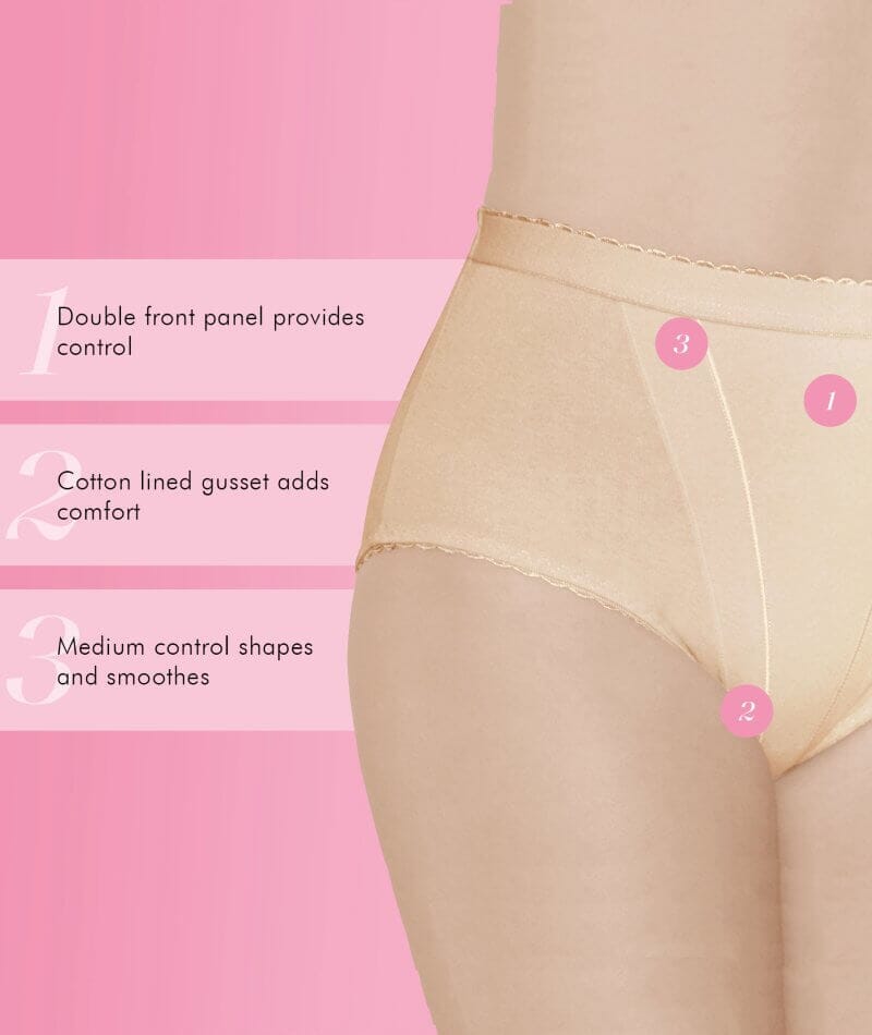 Form Flex® Single Medium Control Cotton Shaping Panty - Nude Shapewear