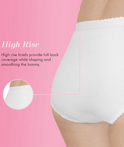 Form Flex® Single Medium Control Cotton Shaping Panty - White Shapewear