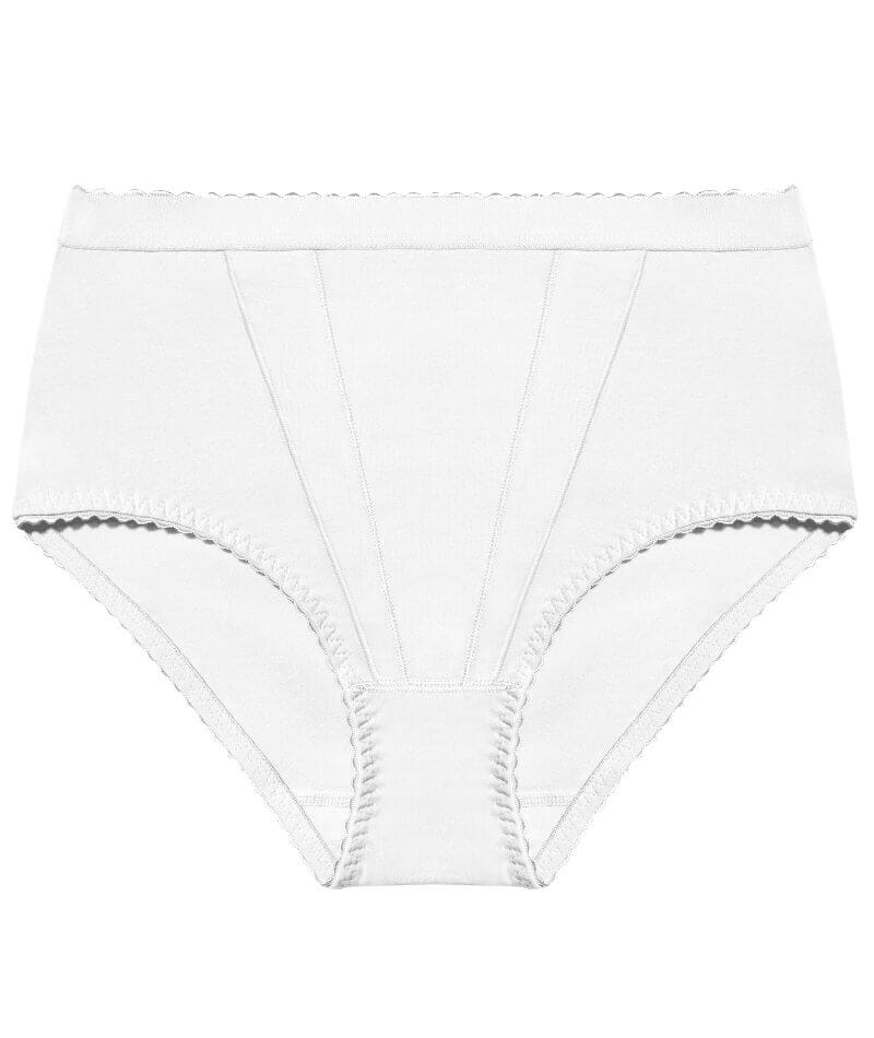 Form Flex® Single Medium Control Cotton Shaping Panty - White Shapewear