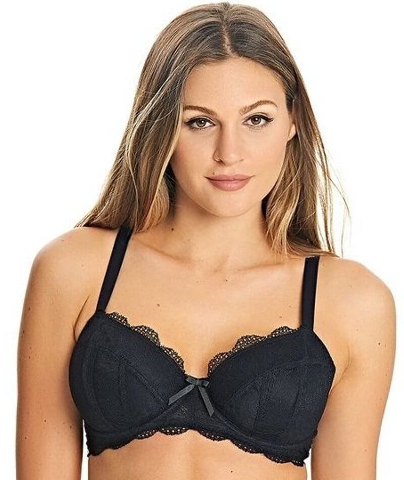 Freya Women's Offbeat Underwire Padded Half Cup, Black, 28D at   Women's Clothing store