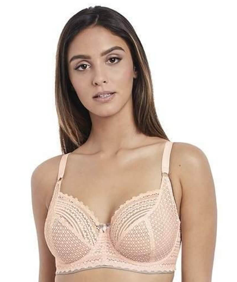 Freya Daisy Lace Underwire Balcony K Cup Bra - Blush Bras 28J Blush