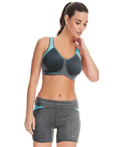 Freya Active Sonic Underwired Moulded Spacer Sports Bra - Carbon - Curvy  Bras