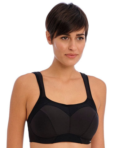 Freya High Octane High Impact Underwire Sports Bra 32F, Black