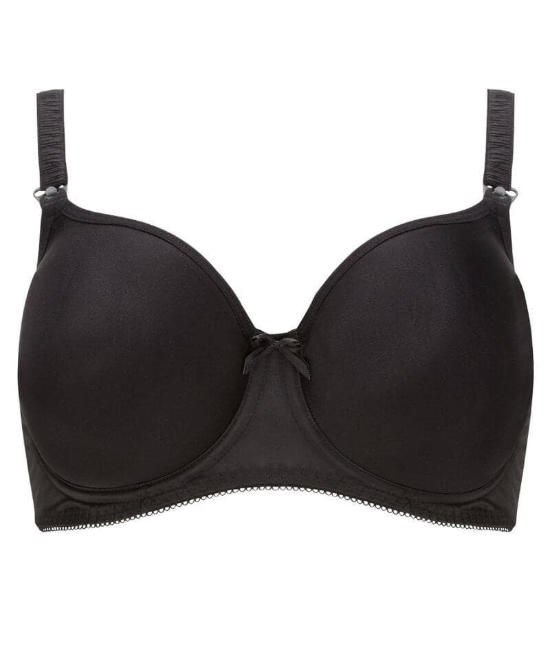 Freya Pure Underwire Moulded Nursing Bra - Black - Curvy Bras