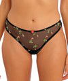 Freya Rose Blossom Brazilian Brief - Black Knickers