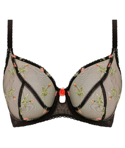 Freya Rose Blossom Underwire Plunge Bra - Black Bras