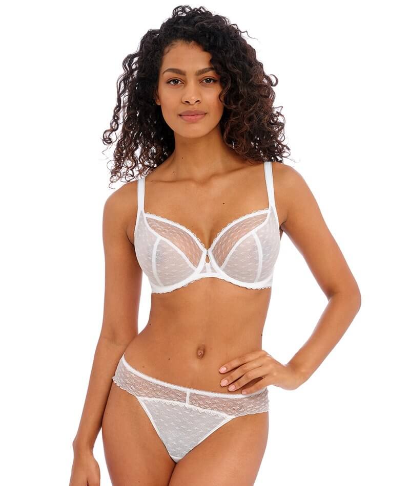 Freya Signature Underwired Plunge Bra - White Bras