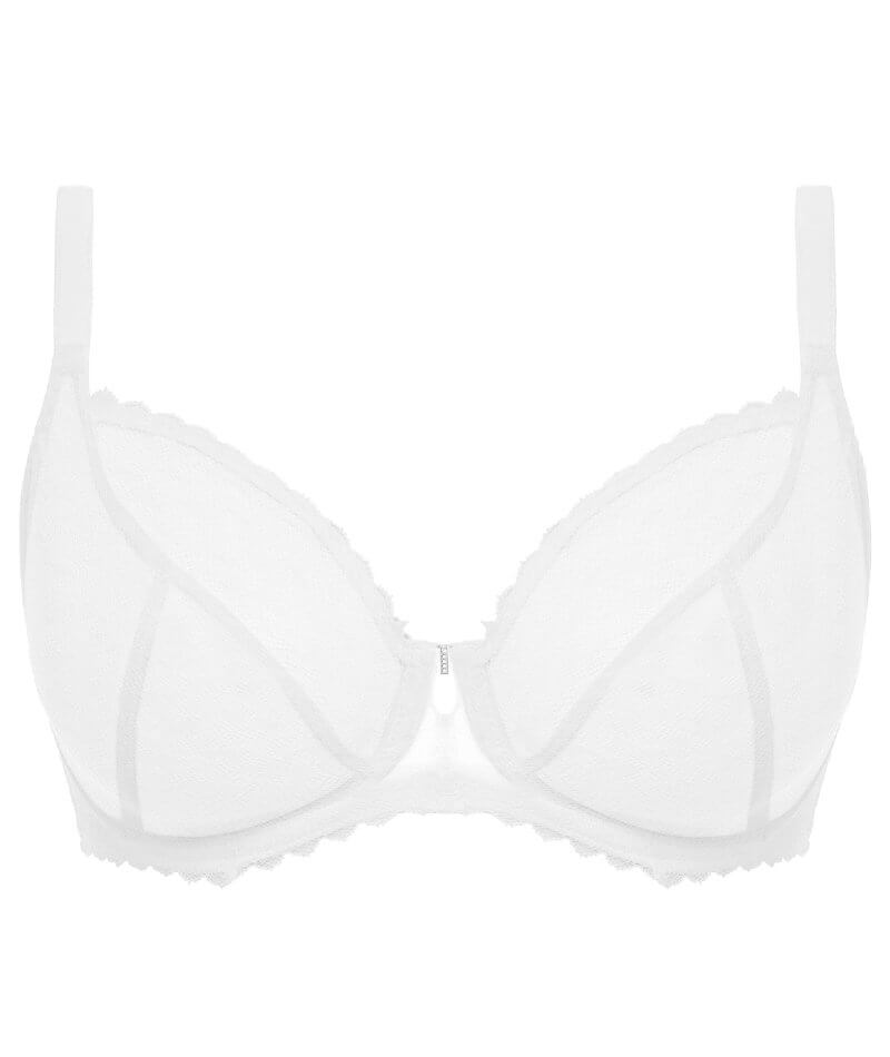 Freya Signature Underwired Plunge Bra - White Bras 