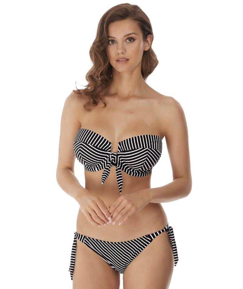Freya Swim Beach Hut Underwire Padded Bandeau Bikini - Black Swim