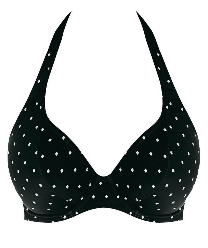 Freya Swim Jewel Cove Underwire Banded Halter Bikini Top - Black Swim 
