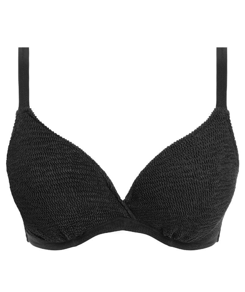 Freya Swim Ibiza Waves Underwire Plunge Bikini Top - Black - Curvy Bras