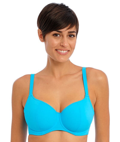 Freya Swim Jewel Cove Underwire Sweetheart Bikini Top - Plain Turquoise Swim