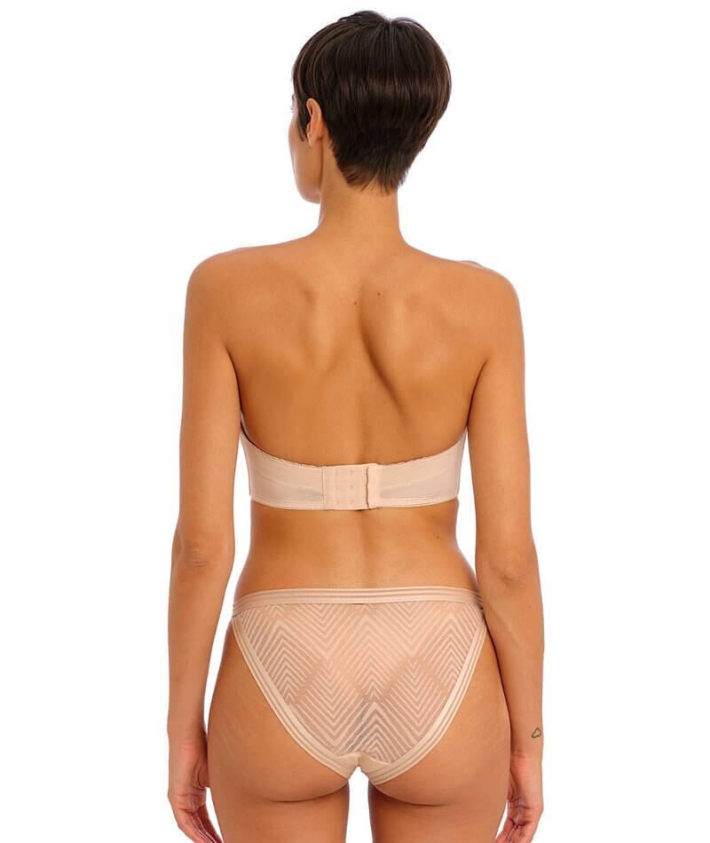 Torrid curve bra strapless beige size 42 ddd with wire Tan - $30 - From Ada