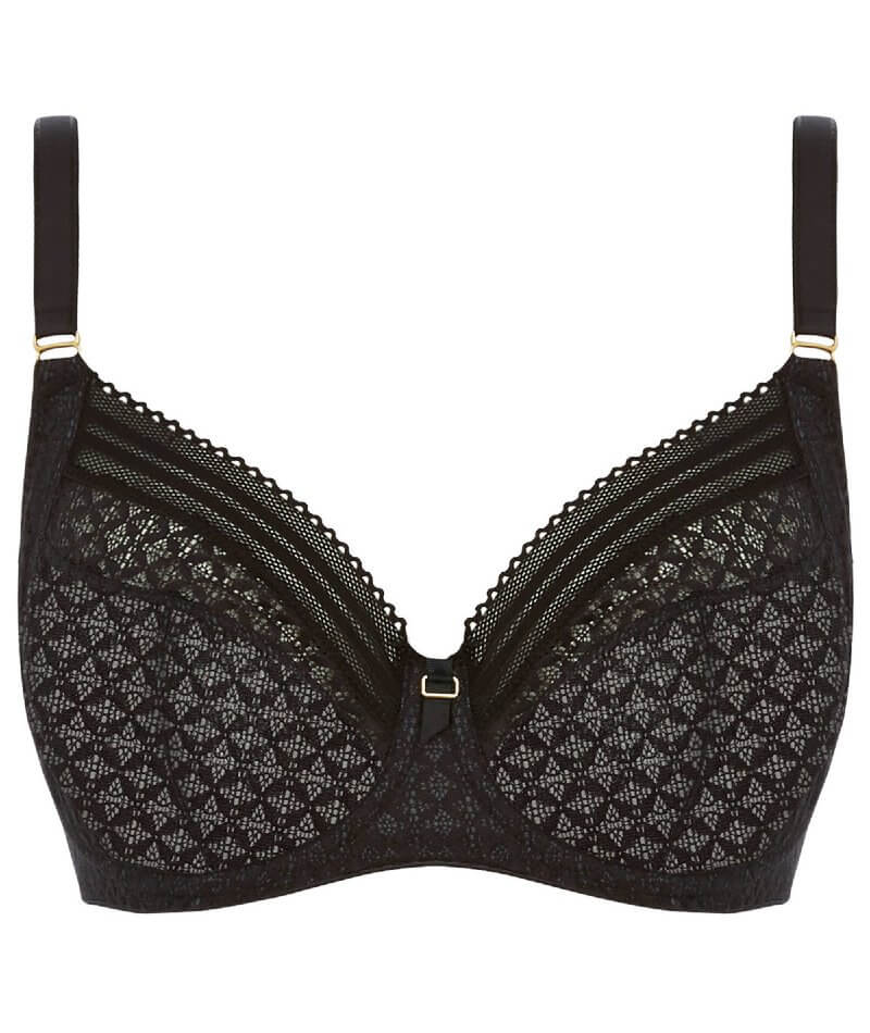 Freya Viva Underwired Side Support Bra - Lace Noir/Black Bras
