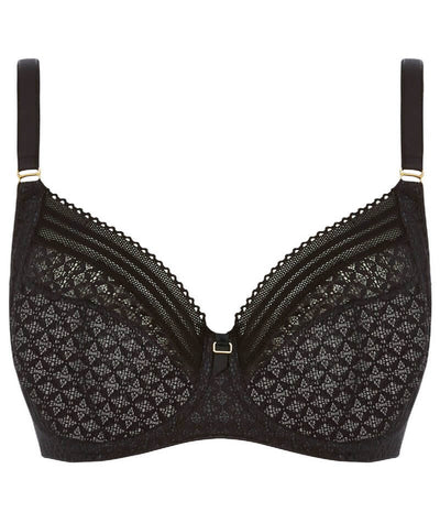 Freya Viva Underwired Side Support Bra - Lace Noir/Black Bras