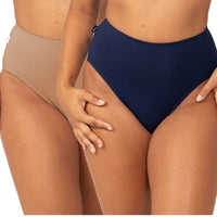 Sloggi Hikini 2 Pack Brief - Blusher Beige / Navy