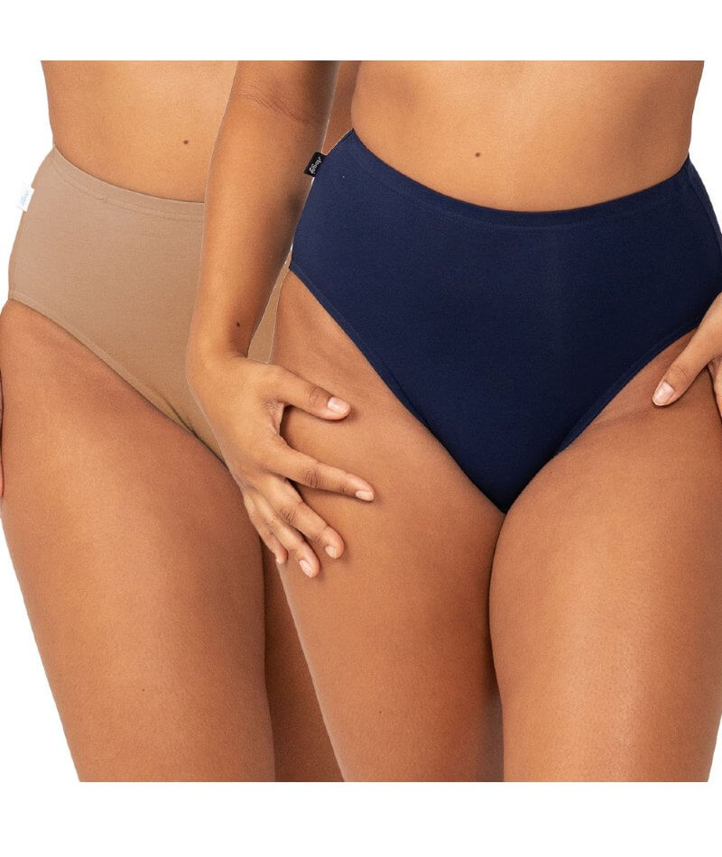Sloggi Hikini 2 Pack Brief - Blusher Beige / Navy Knickers