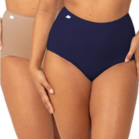 Sloggi Maxi Brief 2 Pack - Blusher Beige / Navy