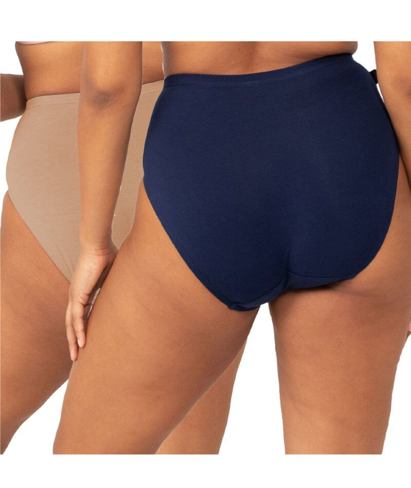 Sloggi Hikini 2 Pack Brief - Blusher Beige / Navy Knickers