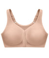 Glamorise MagicLift Front-Closure Wire-free Posture Back Bra - Cafe Bras