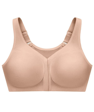 Glamorise MagicLift Front-Closure Wire-free Posture Back Bra - Cafe Bras