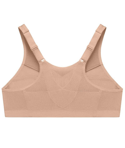 Glamorise MagicLift Front-Closure Wire-free Posture Back Bra - Cafe Bras