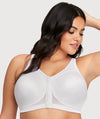 Glamorise MagicLift Front-Closure Wire-free Posture Back Bra - White Bras