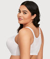 Glamorise MagicLift Front-Closure Wire-free Posture Back Bra - White Bras