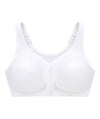 Glamorise MagicLift Front-Closure Wire-free Posture Back Bra - White Bras