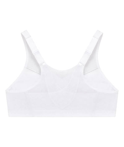 Glamorise MagicLift Front-Closure Wire-free Posture Back Bra - White Bras