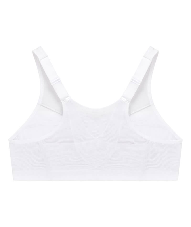 Glamorise MagicLift Front-Closure Wire-free Posture Back Bra - White -  Curvy Bras