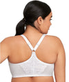 Glamorise Front-Closure T-Back WonderWire Bra - White Bras